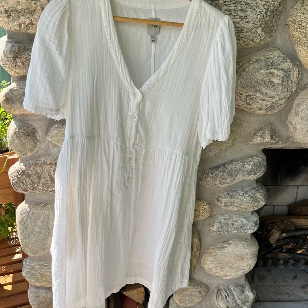 Cotton Short Sleeve Mini Dress